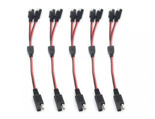 5 PCS 1 TO 2 SAE Power Automotive Extension Cable 18AWG 300mm